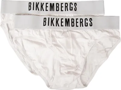 Obrázek produktu pro BIKKEMBERGS pánské slipy 2-pack strečové bavlněné spodní prádlo BKK1USP10BI bi-pack, White, S - EU S - US XS - FR 2, 95% bavlna,5% Elastan