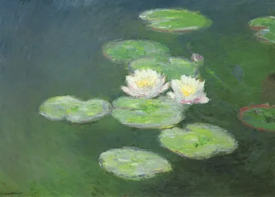 Produktbild von Kunstkarte Claude Monet "Seerosen am Abend"