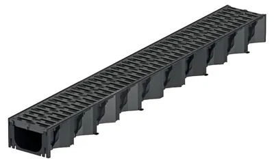 Image de 1m ACO Hexaline 2.0 Caniveau de drainage avec grille passerelle Microgrip Caniveau de sol Caniveau de terrasse