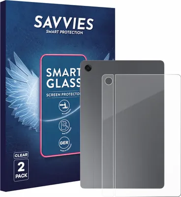 Produktbild von 2x Savvies Schutzglas Folie für Samsung Galaxy Tab A11 Plus 5G 11" (Rückseite) 9H Panzer Schutzfolie Glas Displayschutz klar transparent