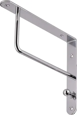 Produktbild von Garderobenkonsole Regalbodenträger RK01 Chrom poliert mit Haken