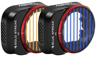 Produktbild von Freewell Gold Blue & Streak Anamorpher Effektfilter Für Dji Mini 3 Und Mini 3 Pro Schwarz Schwarz One Size