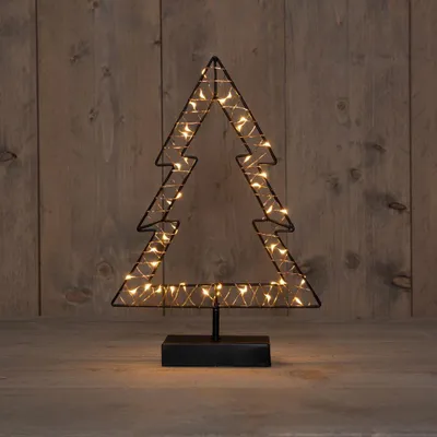 Produktbild von B.O.T. Indoor Schwarzer Baum 24X35,5 cm40Led Klassische Weihnachtsbeleuchtung - Annas collection