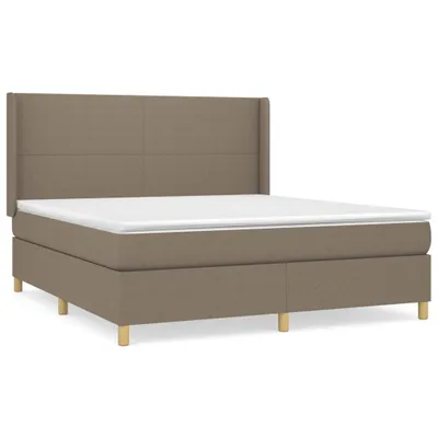Produktbild von vidaXL Boxspringbett mit Matratze Taupe 160x200 cm Stoff
