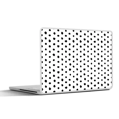 Produktbild von MuchoWow® Laptop Aufkleber Sticker Cover Polka dots - Schwarz - Weiß - Muster 30x21 cm - Sticker für Laptop - Selbstklebend