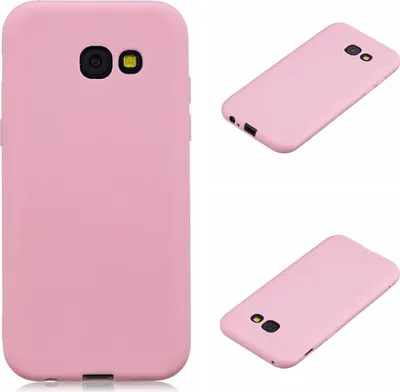 Produktbild von für Samsung A5 2017 Süße Candy Farbe Matte TPU Anti-Kratz rutschfeste Schutzhülle Zurück Case dark pink
