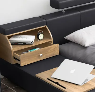 Produktbild von Betten Moderne Hotel Multifunktion Doppel Luxus Design Bett Polster