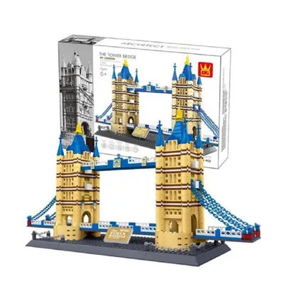 Produktbild von COIL Modellbausätze, Architekturmodell, Konstruktionsspielsteine, Spielbausteine, Kompatible Blöcke, Tower Bridge London, 1031 St.