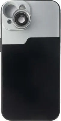 Produktbild von SYSTEM-S Makro Linse 30x Mikroskop Filter mit Hülle in Schwarz für iPhone 13