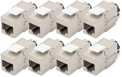 Image de DIGITUS CAT 6A Keystone Modul geschirmt mit Kabelmanager 8St