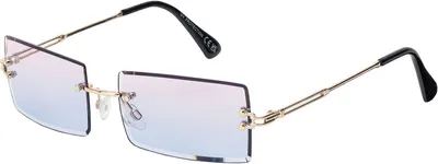 Produktbild von Damen Sonnenbrille Spotlich Designer 80er Modern Urlaub Sommer Strand 30565 Rosa Blau
