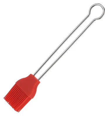 Image de Pinceau à pâtisserie, longueur : 20 cm, silicone/acier inoxydable, rouge/argent, 15432270