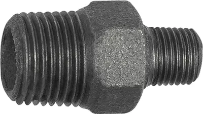 Produktbild von Riegler Doppelgewindenippel 245 red., R 3/4 a., R 3/8 a., Temperguss schwarz