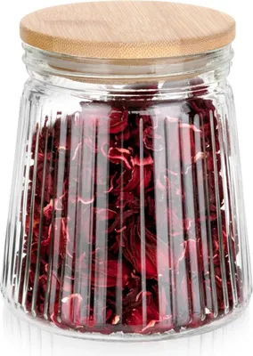 Image de Récipient alimentaire en verre avec couvercle en bambou, 700 ml