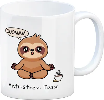 Produktbild von Anti Stress Faultier Kaffeebecher