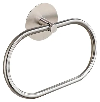 Immagine prodotto di Portasciugamani in acciaio inossidabile, supporto adesivo per asciugamani, ideale per bagno e cucina