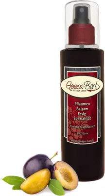 Produktbild von Pflaumen Balsam Essig - Spezialität Sprühflasche 0,26L mit einem milden Aceto Balsamico sämig u. konzentriert 5% Säure
