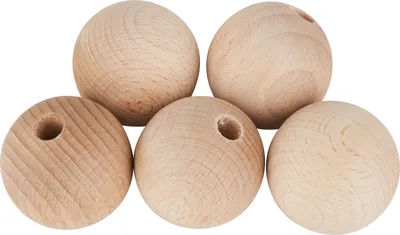 Produktbild von VBS Holzkugeln halbgebohrt "Ø 40 mm" 5 Stück