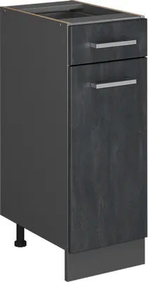 Produktbild von Küchenunterschrank Vicco R-Line Schwarz Beton 30 cm ohne Arbeitsplatte, Model 47593