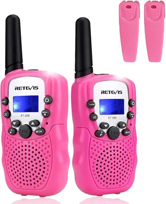 Produktbild von Retevis RT388 Walkie Talkie, Spielzeug ab 4-12 jahre mädchen jungen, 8 Kanal, 3KM, Taschenlampe, VOX,DCS/CTCSS, für Camping Spielen