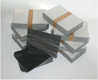 Produktbild von EINSTECKKARTEN STECKKARTEN mit Folie A5 5 Streifen 100 Stück schwarzer Karton