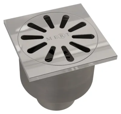 Produktbild von Edelstahl Bodenablauf Ablaufrinne Dusch Ablauf 10x10 cm Duschrinne Badablauf Siphon