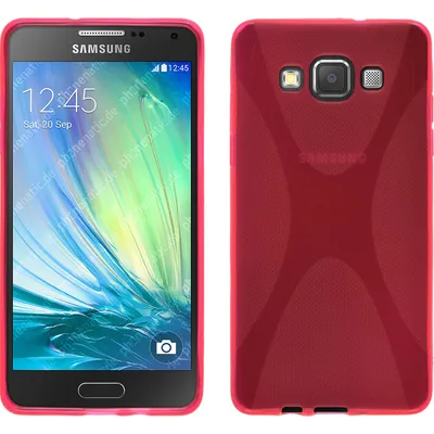 Produktbild von PhoneNatic Case kompatibel mit Samsung Galaxy A5 (A500) - pink Silikon Hülle X-Style + 2 Schutzfolien