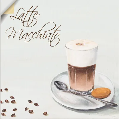 Produktbild von ARTland Wandbild, selbstklebend Latte Macchiato II Größe: 70x70 cm
