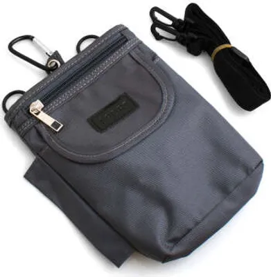 Produktbild von System-S Universal Tasche Umhängetasche Schultertasche Gürteltasche Schutztasche für Handy Smartphone mit 3 Fächern grau
