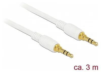 Produktbild von DeLOCK 85552, 3.5mm, Männlich, 3.5mm, Männlich, 3 m, Weiß