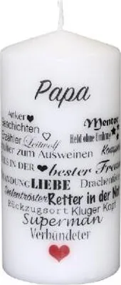 Produktbild von Spruchkerze Papa, 120 x 60 mm, Geschenkkerze