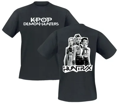 Produktbild von KPop Demon Hunters T-Shirt Herren Scrapbook Logo schwarz L