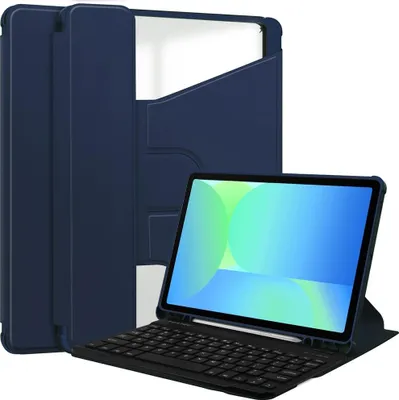 Produktbild von Samsung Galaxy Tab S10 Lite Hülle - Coverup 360° Rotating Folio Klapphülle mit Schlaf/Wach-Funktion - Dunkelblau