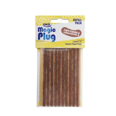 Obrázok produktu pre OKO Magic Plug Frankfurters 3 mm sada 10 knôtov na opravu defektu pre bezdušové pneumatiky MP02OK