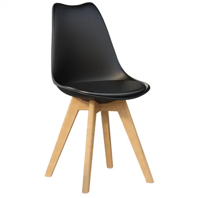 Produktbild von 2er-Set LAMOCA | Schalenstuhl | Schwarz | Kunststoff | Designstuhl, Retrostuhl
