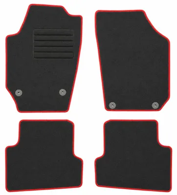 Fußmatten-Set für Skoda Fabia 2 5J, 12/2007-10/2014, 4-teilig, Schwarz
