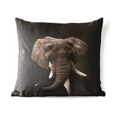Produktbild von MuchoWow® Outdoor Kissen - Porträt - Elefant - Kunst - 40x40 cm - Wetterfest - Lounge Kissen - Kopfkissen - Interieur - Polster mit Bild
