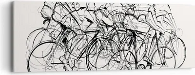 Produktbild von Bild auf Leinwand - Leinwandbild - Fahrrad Rennen Rad - 90x30cm - Wand Bild - Wanddeko - Wandbilder - Leinwanddruck - Bilder - Kunstdruck - Wanddekoration - Leinwand bilder - Wandkunst - AB90x30-4122