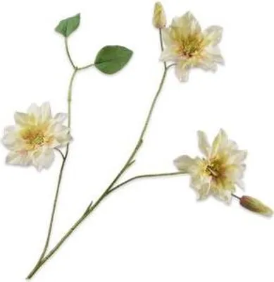 Productafbeelding van Kunstbloem van Silk-ka – Gele clematis tak van zijde, 98 cm