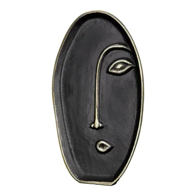 Zdjęcie produktu dla GILDE Gesichtsvase, oval, "Face", Gesichtsmotiv, Aluminium, schwarz, , L. 6,5 cm, B. 20 cm, H. 35 cm 50662