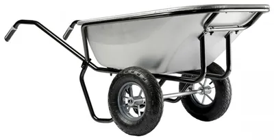 Produktbild von Haemmerlin Schubkarre Expert Twin verzinkt 230L, Luftrad