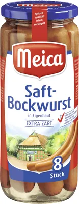 Produktbild von Meica Saft-Bockwurst 8ST extra zart 540g