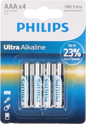 Zdjęcie produktu dla Philips Ultra Alkaline LR03 AAA, 4 szt.