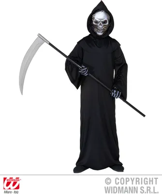 Produktbild von Sensenmann Kostüm für Kinder Halloween 8-10 Jahre (140 cm)