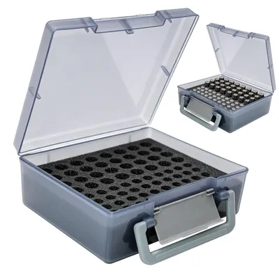 Batteriebox für 54 AA/AAA-Batterien, durchsichtig schwarz