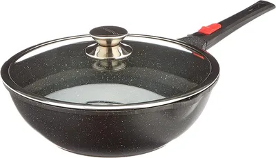 Productafbeelding van KAMBERG - Wok, 28 cm - Afneembaar handvat - Aluminium bodem - Steengrilcoating