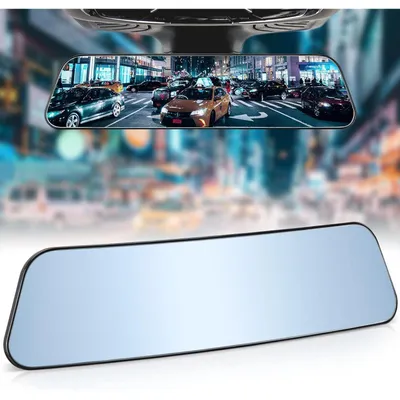 Produktbild von Auto Innenspiegel Panorama Blendschutz Weitwinkel Blau 300 x 75 mm