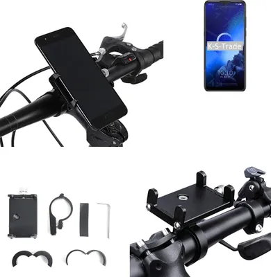 Produktbild von K-S-Trade Handyhalterung für das Fahrrad kompatibel mit Alcatel 3X (2019) Halter Lenkstange Fahrradhalterung Motorrad Bike Mount Befestigung
