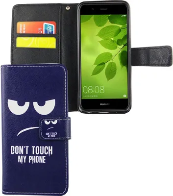 Produktbild von Dont Touch My Phone Handyhülle Huawei Nova 2 Klapphülle Wallet Case