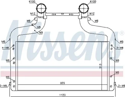 Obrázek produktu pro NISSENS 96083 Chladič mezipřevodového vzduchu LLK pro DAF CF Turbo Intercooler